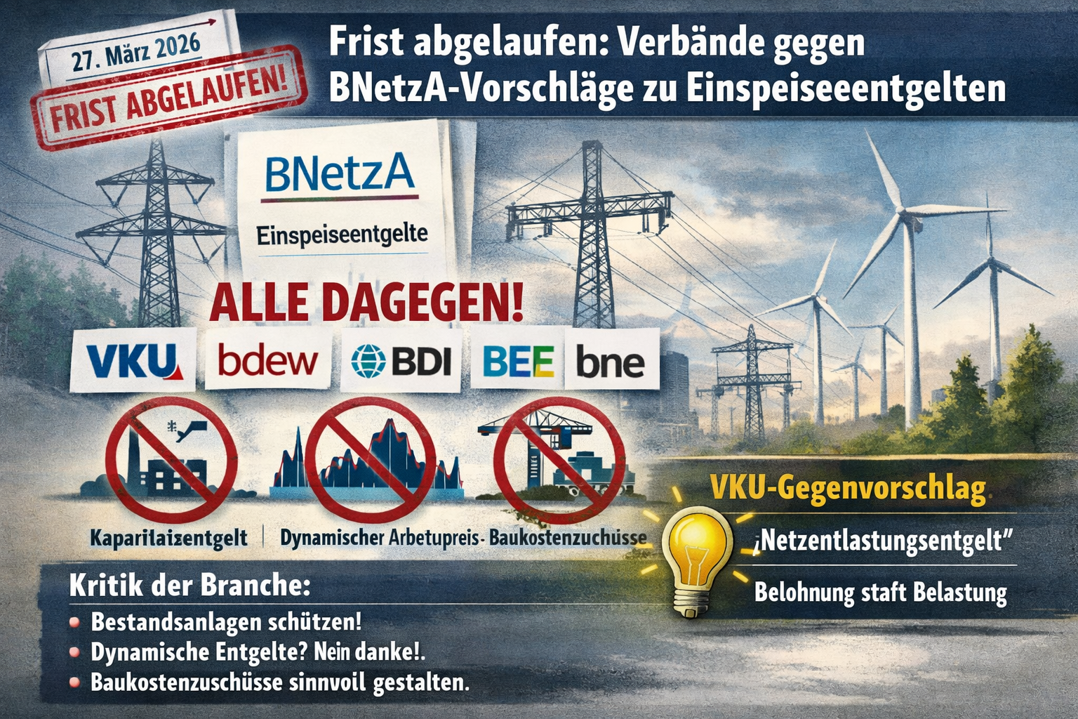 AgNes-Reform: Branche geschlossen gegen Einspeiseentgelte der Bundesnetzagentur